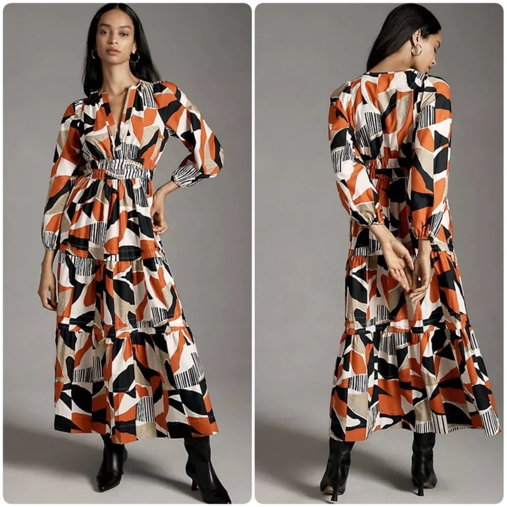 New with tags Anthropologie the long sleeve somerset dress small petite/hobo